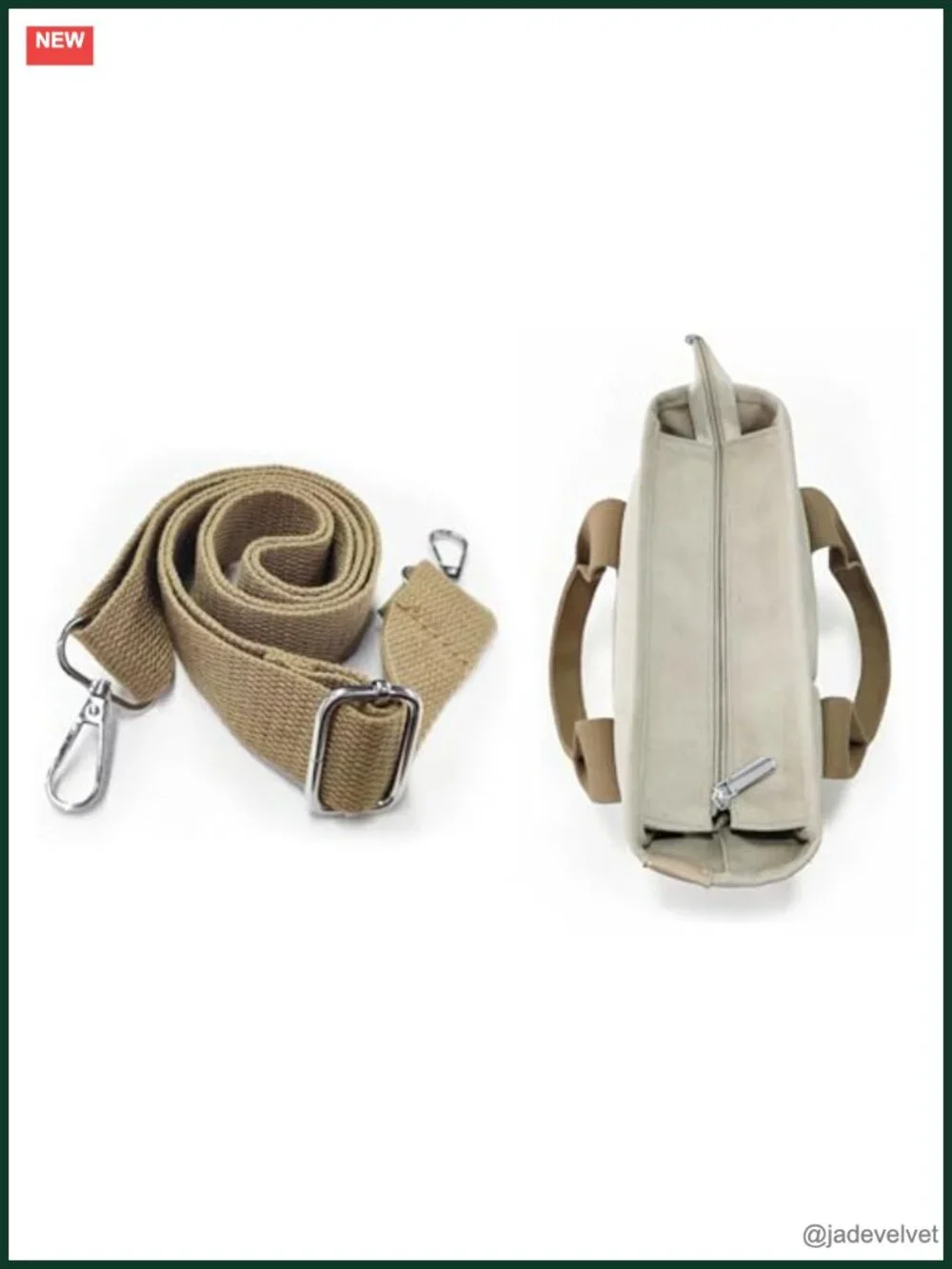 Canvas Tote Bag with Zipper Crossbody Shoulder Hobo Satchel Messenger